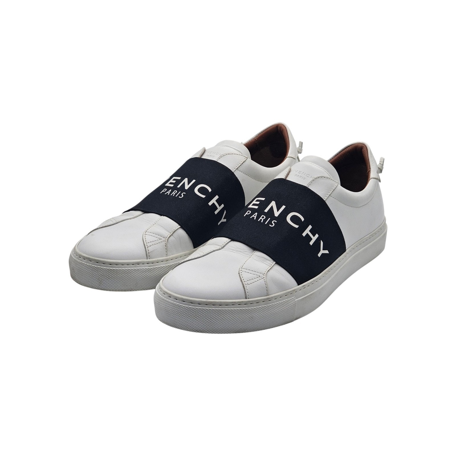 Givenchy Urban Street Logo Band Slip-On Sneakers White Us 9 Eu 42 - Preowned